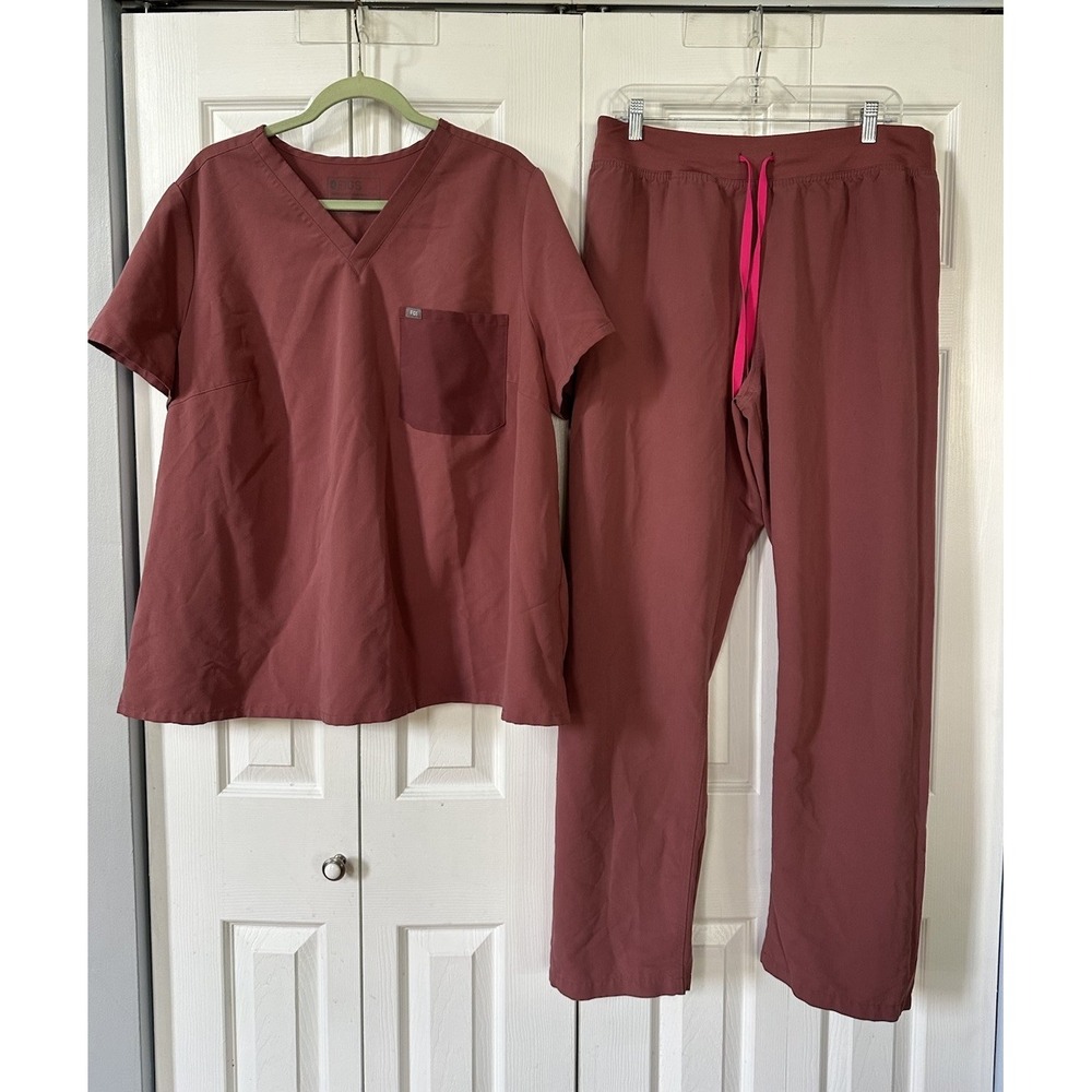 FIGS Technical Collection Coral Scrub Top Pants Set Top 4XL Bottom 2XLT